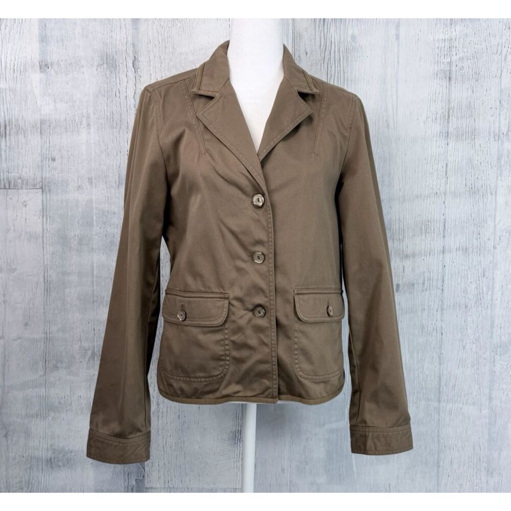 J Jill Blazer Women's S Long Sleeves Pockets 100% Cotton Button Jacket (NWT)